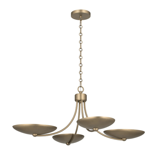 Palmela Four Light Chandelier/Semi Flush in Champagne Bronze
