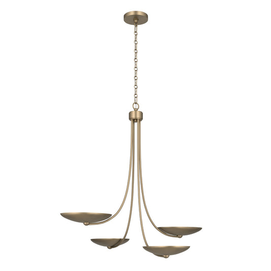 Palmela Four Light Chandelier in Champagne Bronze