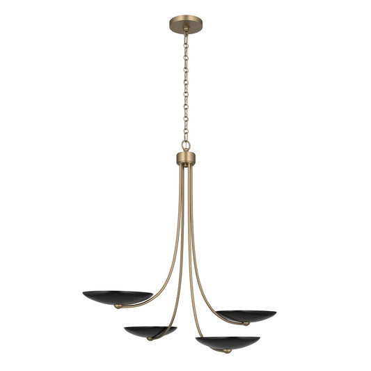 Palmela Four Light Chandelier in Champagne Bronze