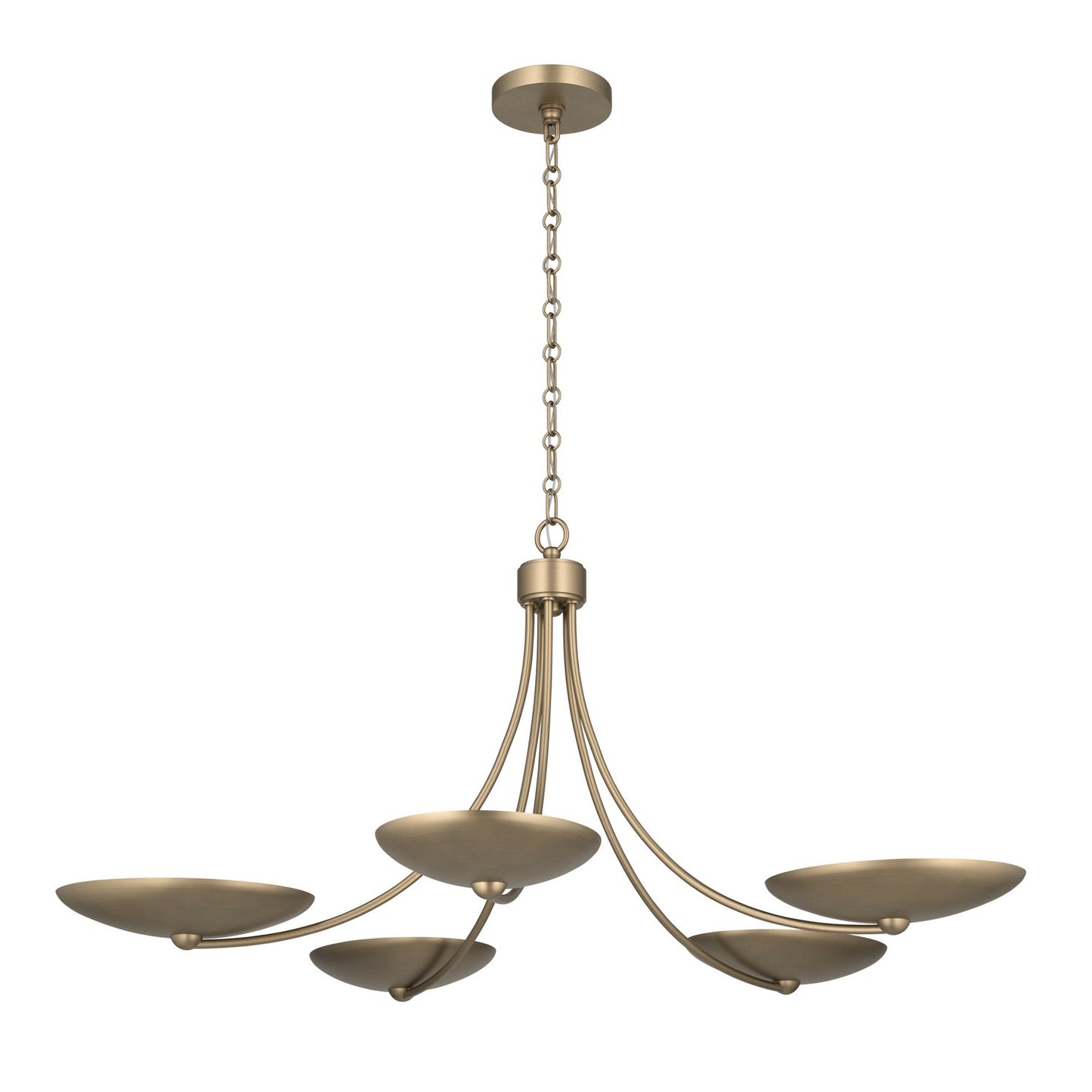 Palmela Five Light Chandelier in Champagne Bronze