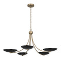 Palmela Five Light Chandelier in Champagne Bronze