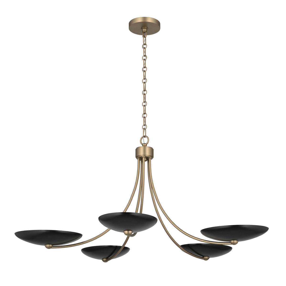 Palmela Five Light Chandelier in Champagne Bronze