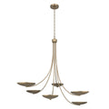 Palmela Six Light Chandelier in Champagne Bronze