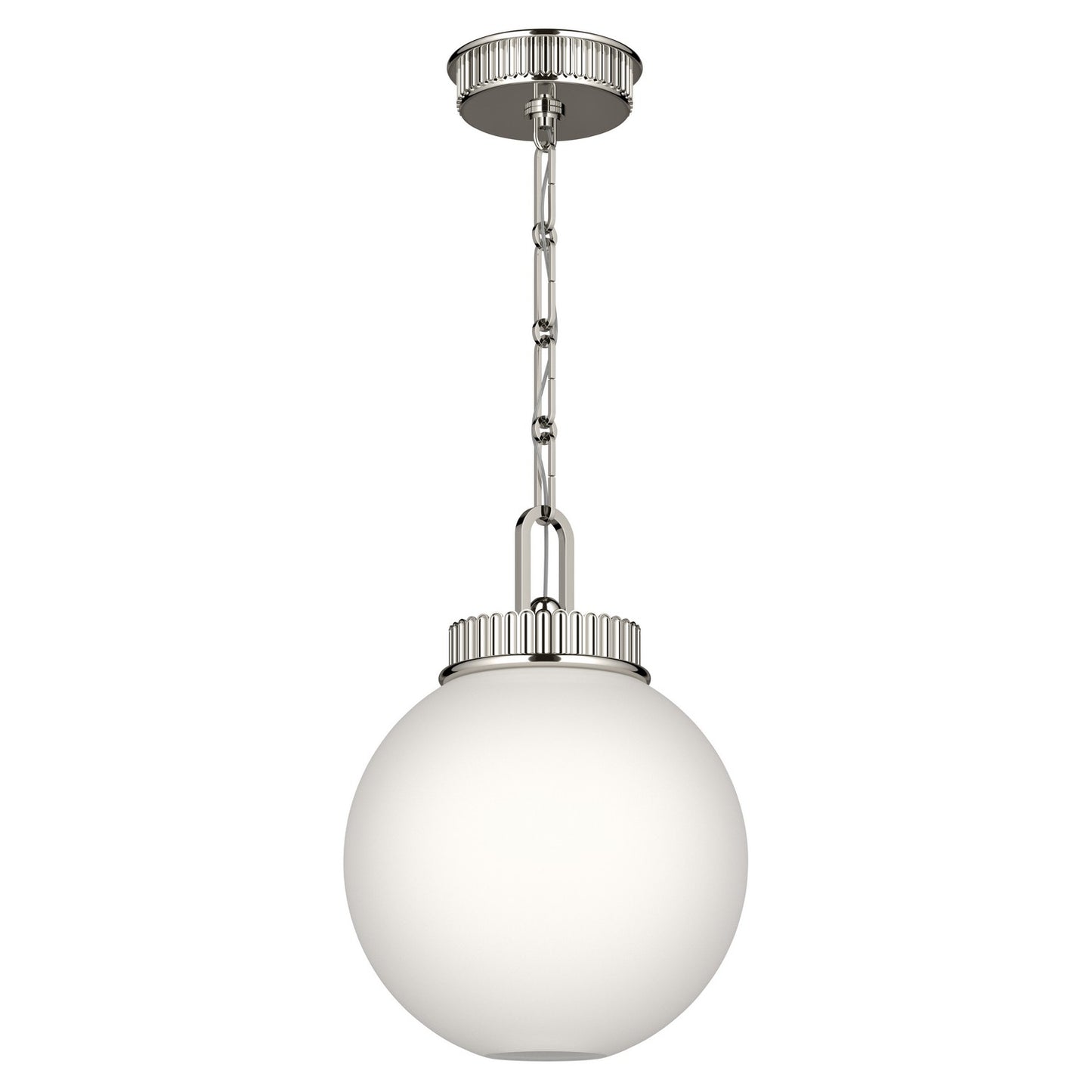 Andorra One Light Pendant in Polished Nickel