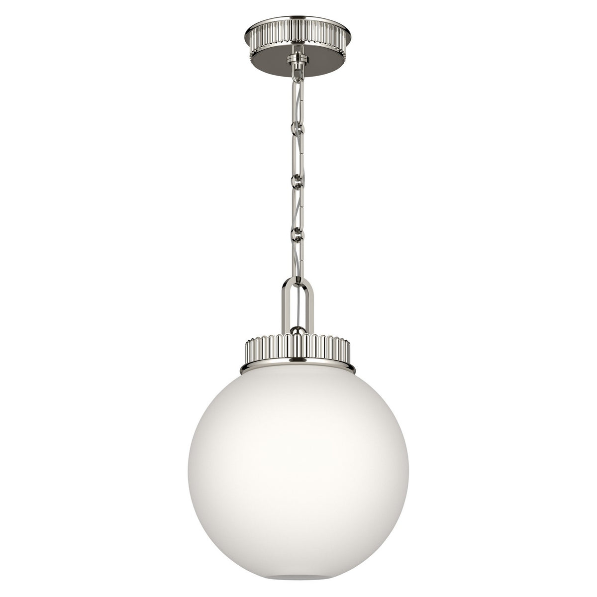 Andorra One Light Pendant in Polished Nickel