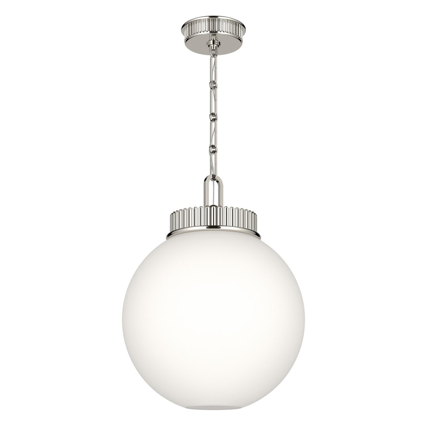 Andorra One Light Pendant in Polished Nickel