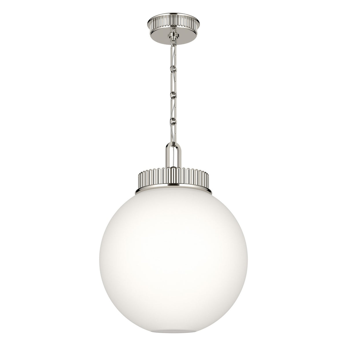 Andorra One Light Pendant in Polished Nickel