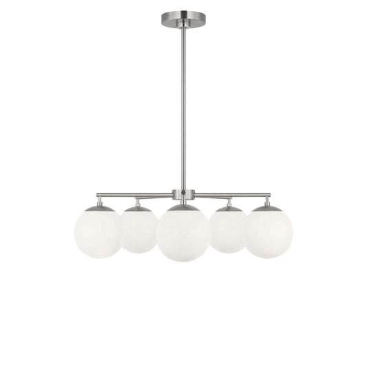 Nube Five Light Chandelier in Brushed Nickel