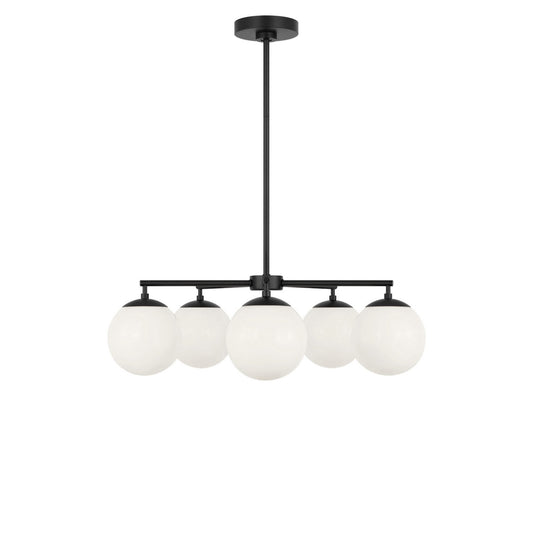 Nube Five Light Chandelier in Midnight Black