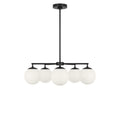 Nube Five Light Chandelier in Midnight Black