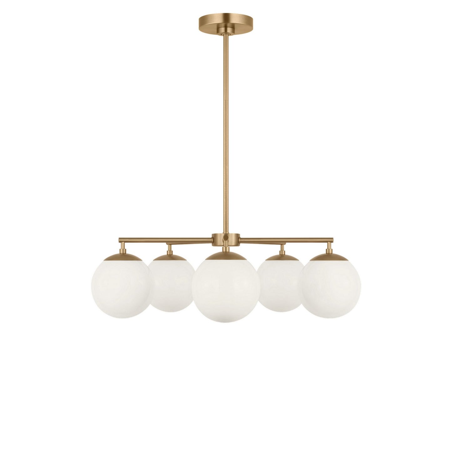 Nube Five Light Chandelier in Satin Brass