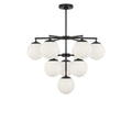 Nube Ten Light Chandelier in Midnight Black