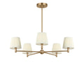 Vilera Five Light Chandelier in Satin Brass