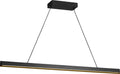 Aro Linear Chandelier in Midnight Black