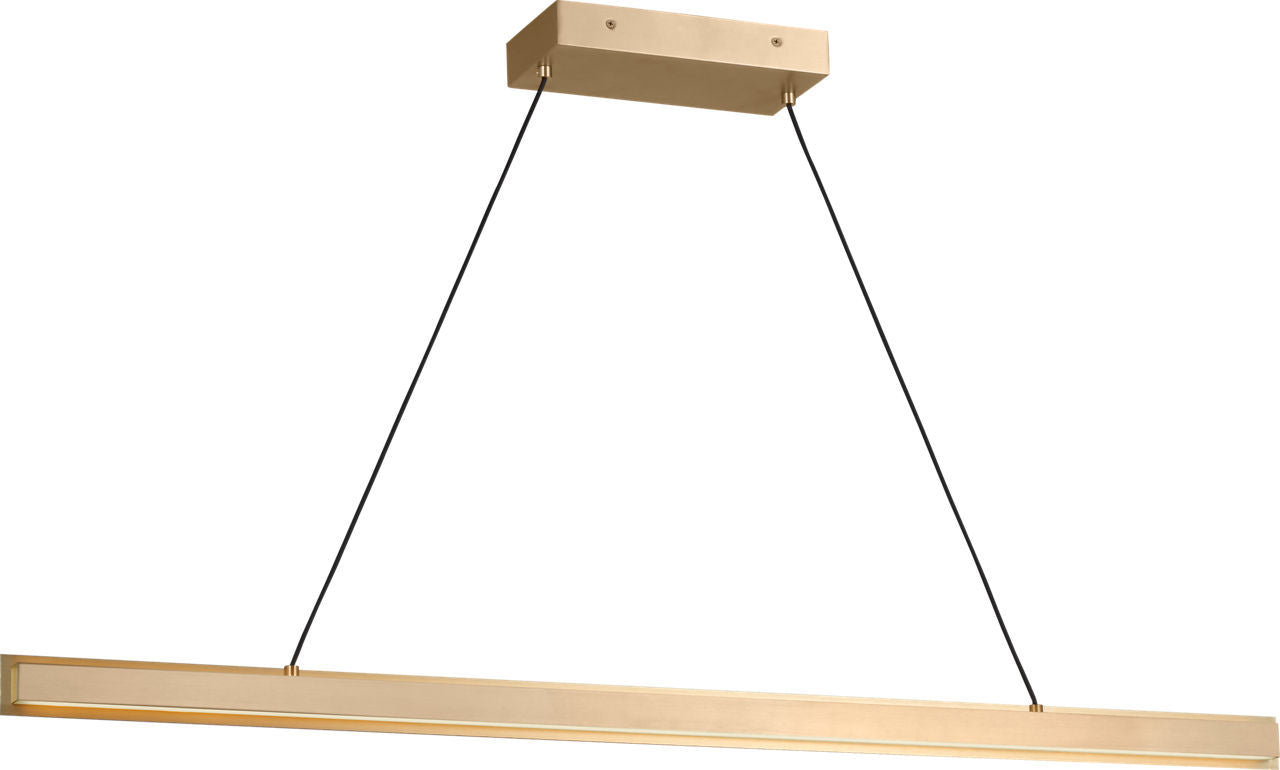 Aro Linear Chandelier in Satin Brass