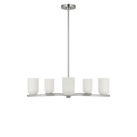 Neblina Five Light Chandelier in Brushed Nickel