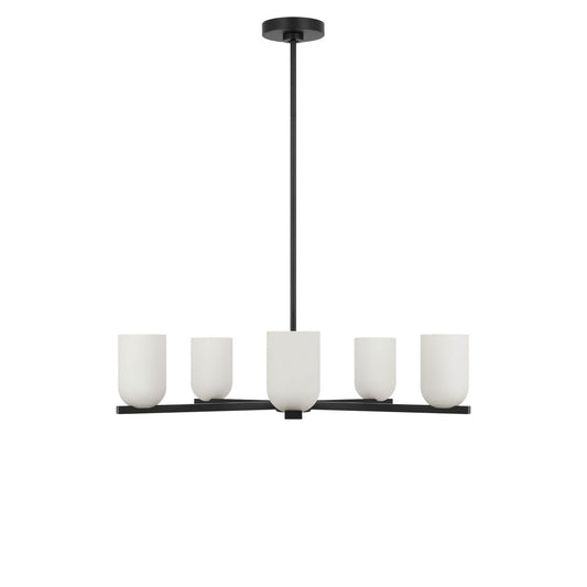 Neblina Five Light Chandelier in Midnight Black