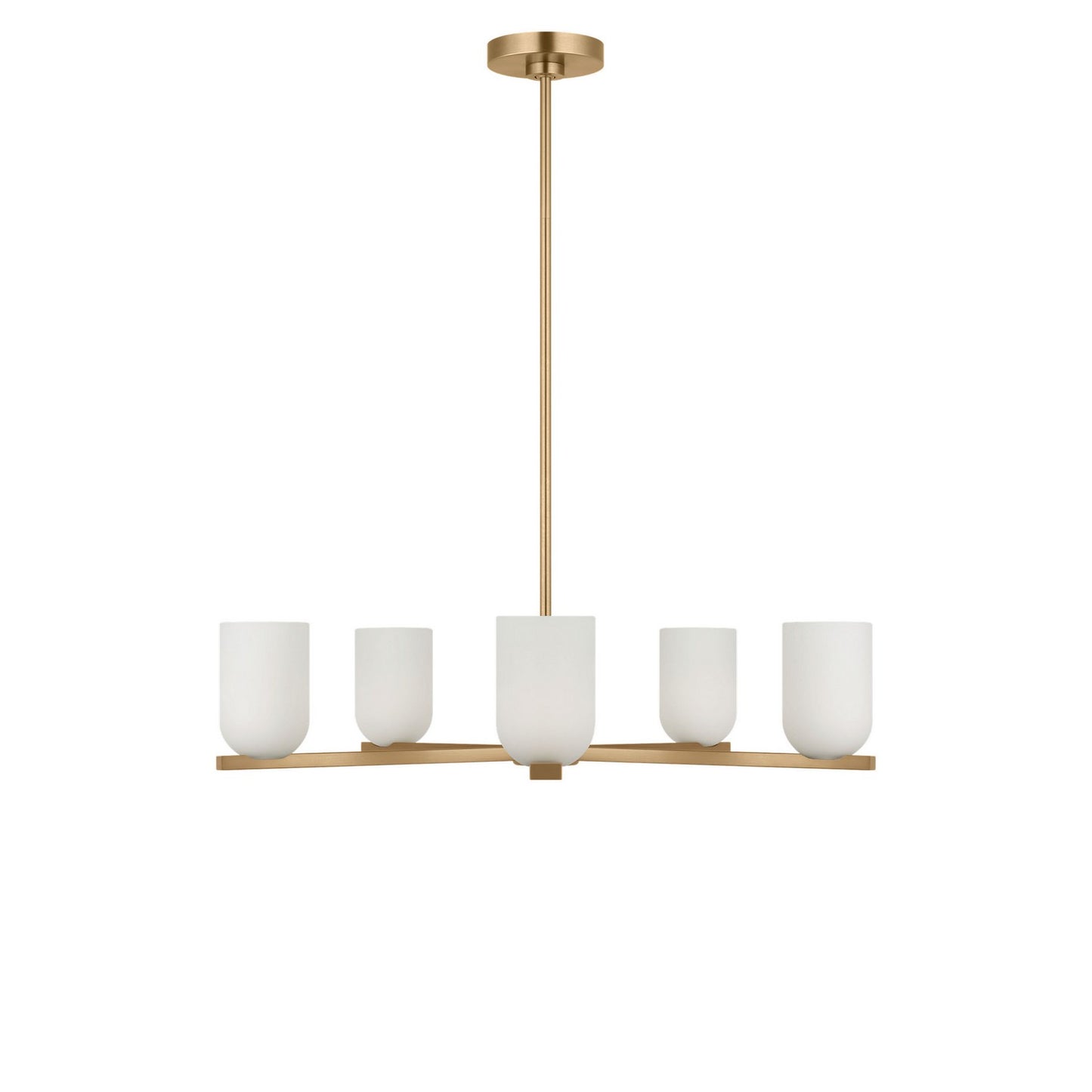 Neblina Five Light Chandelier in Satin Brass
