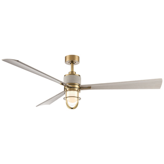 Nauticus 65"Ceiling Fan in Legacy Brass