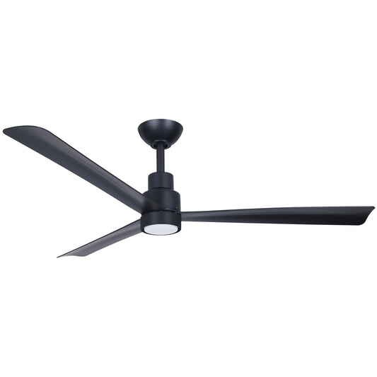 Simple 52"Ceiling Fan in Coal Black