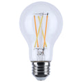 (4-Pack) Satco S12150 8W LED A19 A-Shape Bulb, E26 Base, 2000K, 800 Lumens, Clear