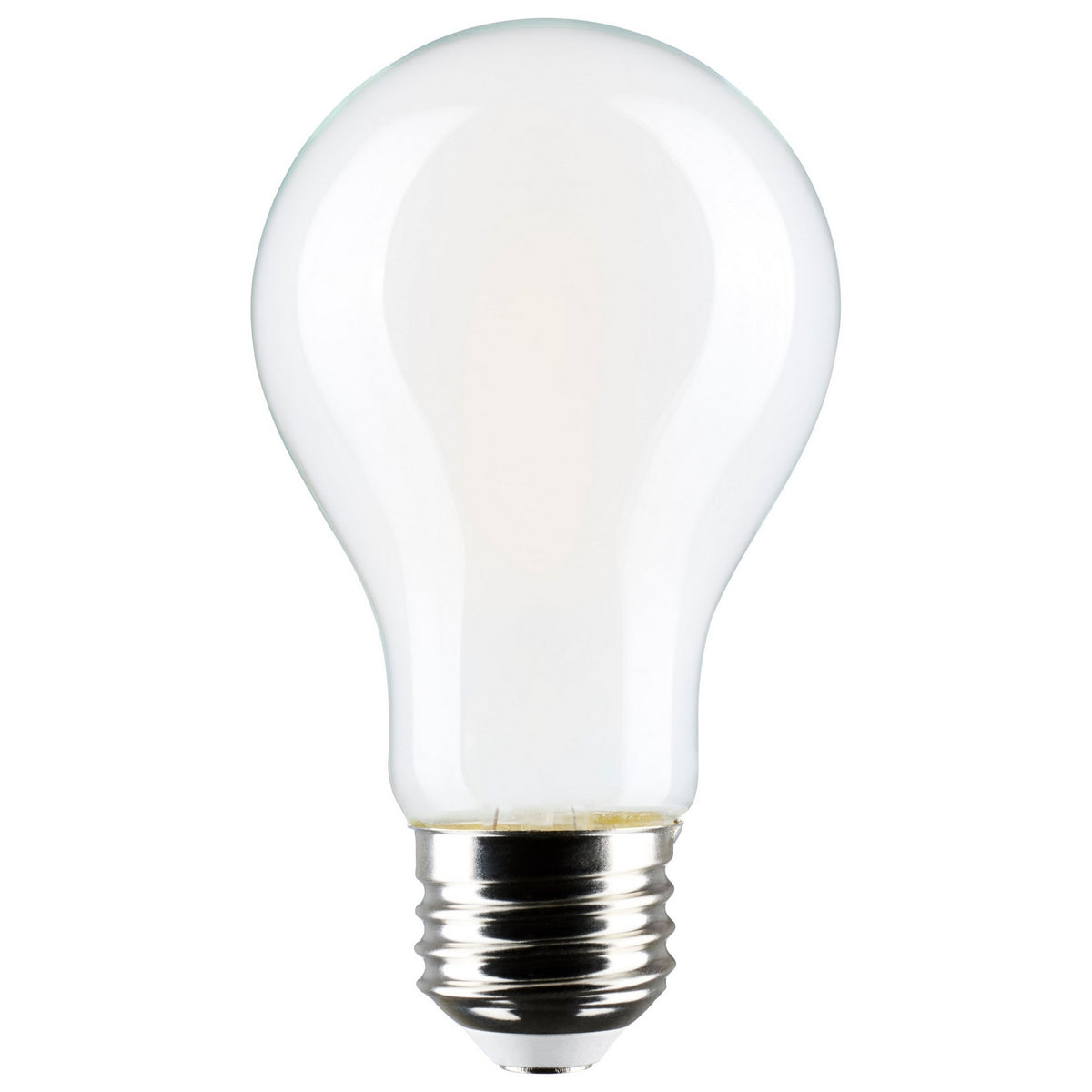 (4-Pack) Satco S12151 8W LED A19 A-Shape Bulb, E26 Base, 2000K, 800 Lumens, Frost
