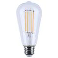 (4-Pack) Satco S12154 8W LED ST19 Edison Bulb, E26 Base, 2000K, 800 Lumens, Clear