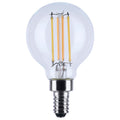 (4-Pack) Satco S12161 4.5W LED G16.5 Globe Bulb, E12 Base, 2000K, 450 Lumens, Clear