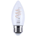 (4-Pack) Satco S12555 4W LED B11 Torpedo Bulb, E26 Base, 3000K, 350 Lumens, Clear