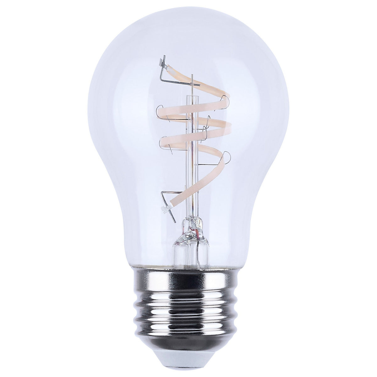 (4-Pack) Satco S12558 4W LED A15 A-Shape Bulb, E26 Base, 2700K, 350 Lumens, Clear