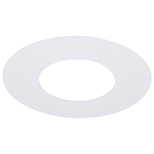 (4-Pack) 4-Inch Flat Goof Ring for Commercial Downlights in Matte White