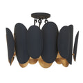 Vailen Seven Light Semi Flush Mount in Dark Matte Black