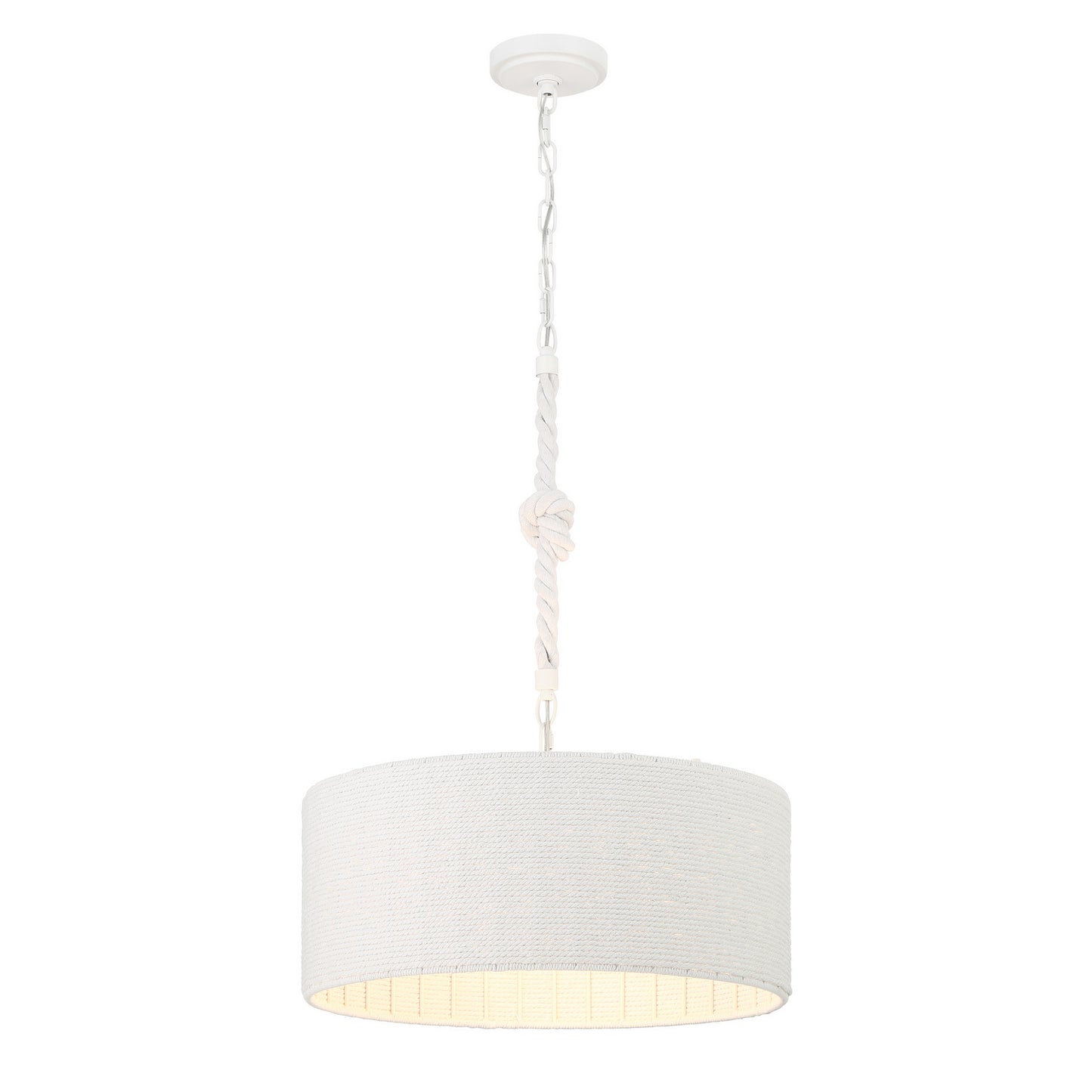 Lodelle Three Light Pendant in Sand White