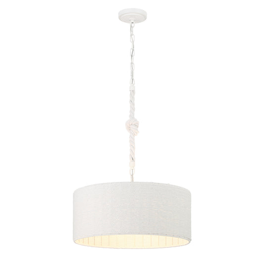 Lodelle Three Light Pendant in Sand White