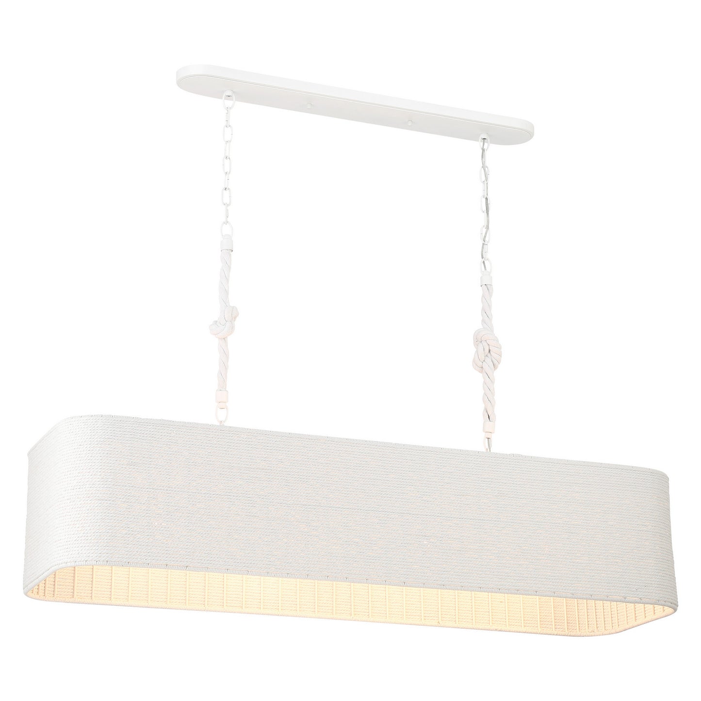 Lodelle Four Light Island Chandelier in Matte White