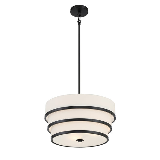 Cascade Three Light Pendant in Coal