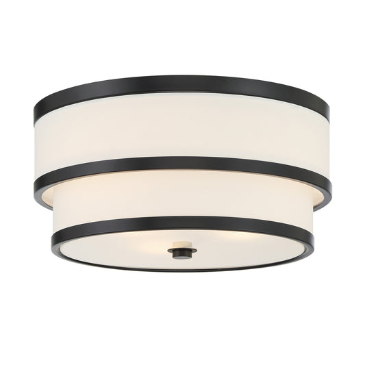 Cascade Three Light Flush Mount in Coal