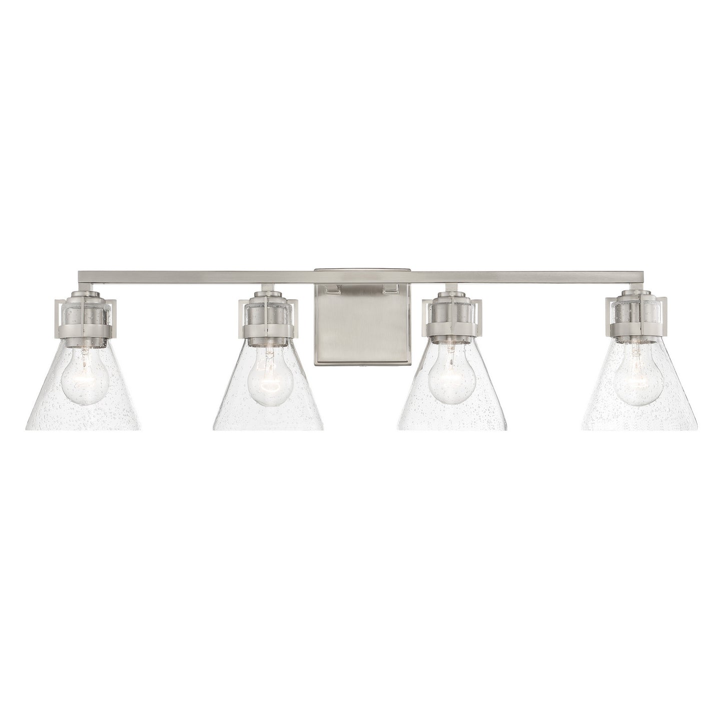 Chatham Square Four Light Bath in Brushed Nickel