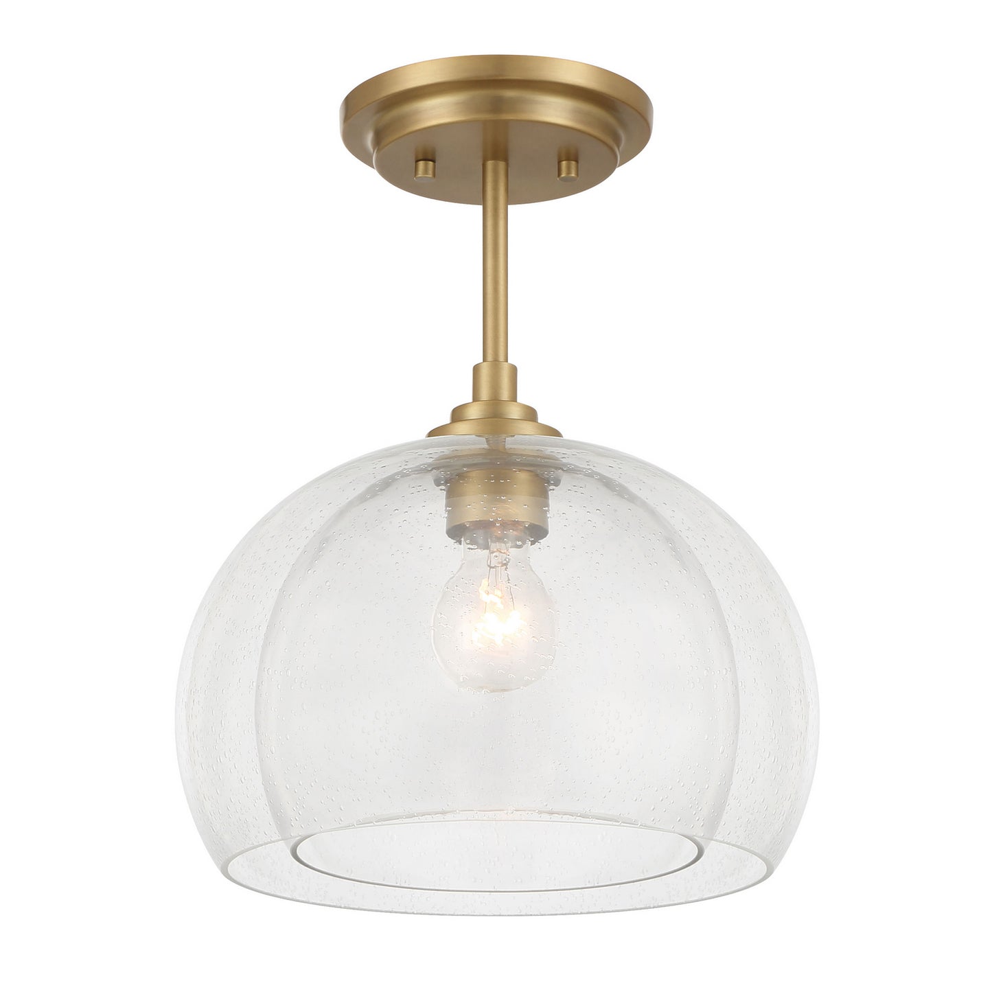 Glint One Light Convertible Semi Flush/Pendant in Legacy Brass