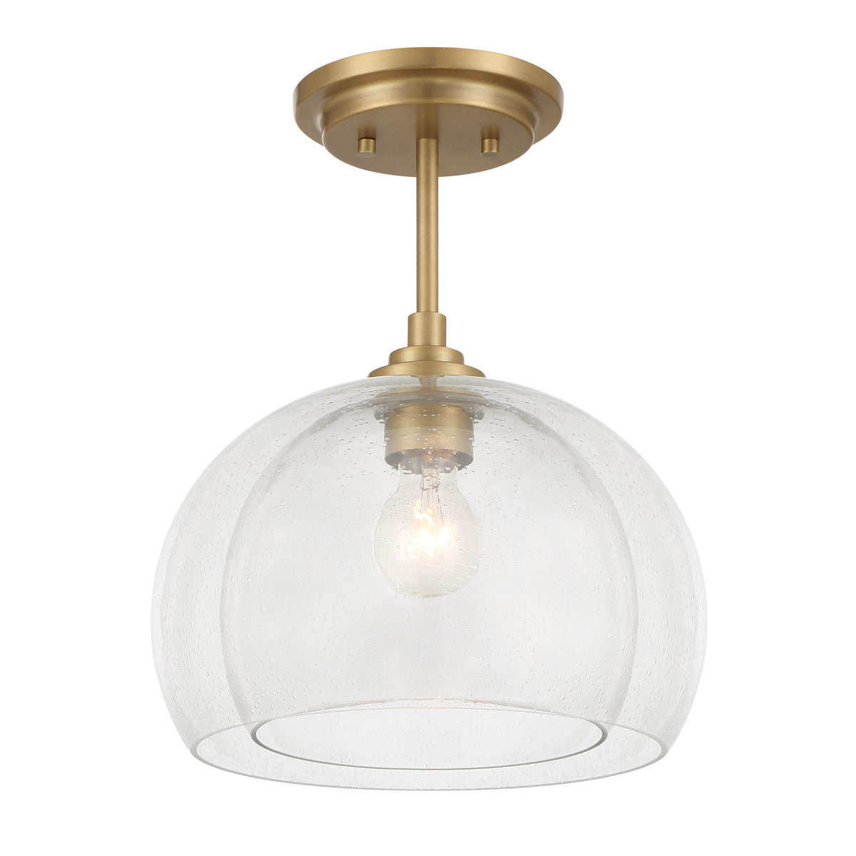 Glint One Light Convertible Semi Flush/Pendant in Legacy Brass