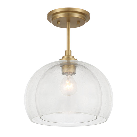Glint One Light Convertible Semi Flush/Pendant in Legacy Brass