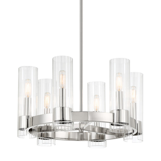 Vernon Place Six Light Chandelier in Chrome