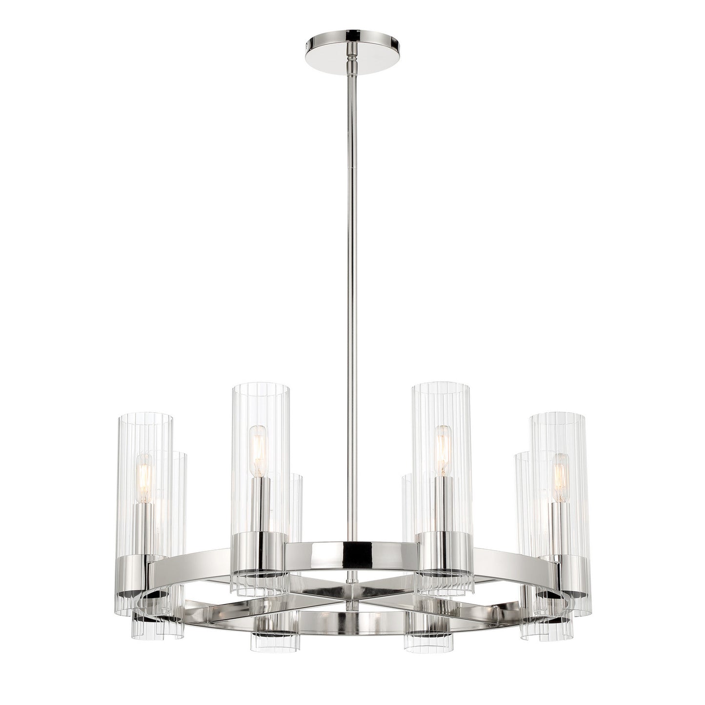 Vernon Place Eight Light Chandelier in Chrome