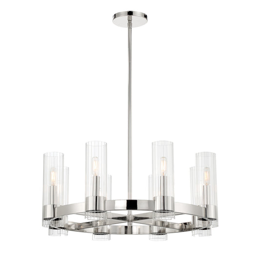 Vernon Place Eight Light Chandelier in Chrome