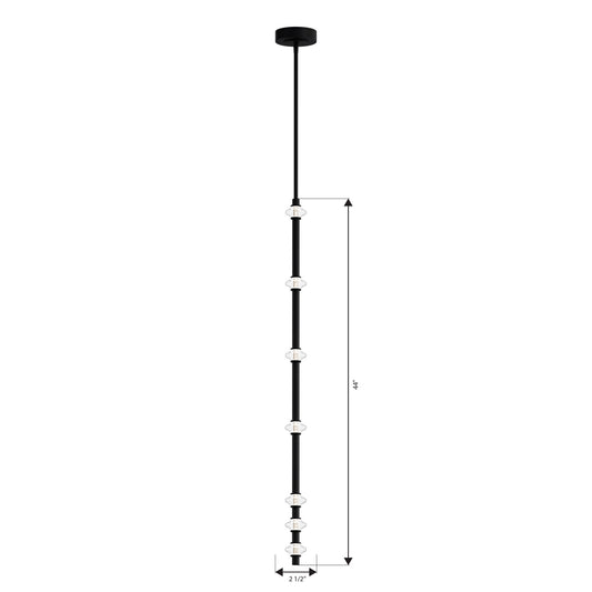 Pearl LED Mini Pendant in Dark Matte Black