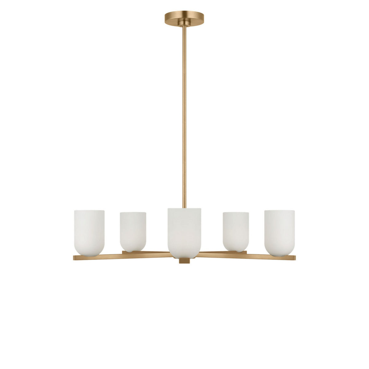 Neblina Five Light Chandelier in Satin Brass