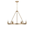 Mirla Six Light Chandelier in Satin Brass