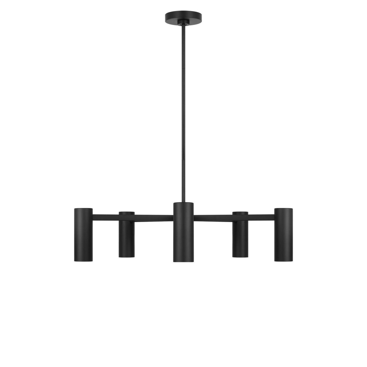 Zentro Five Light Chandelier in Midnight Black