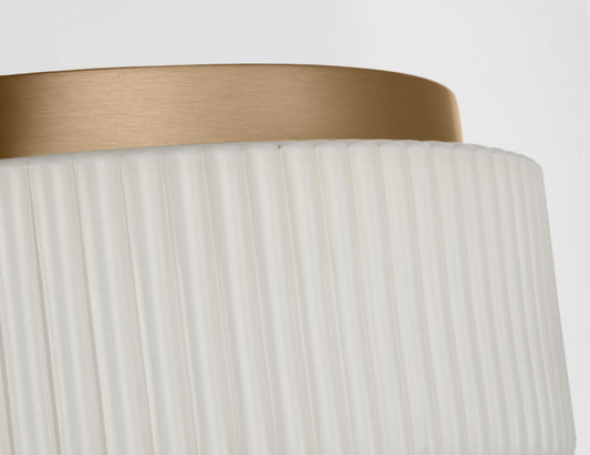 Axira Two Light Flush Mount in Satin Brass
