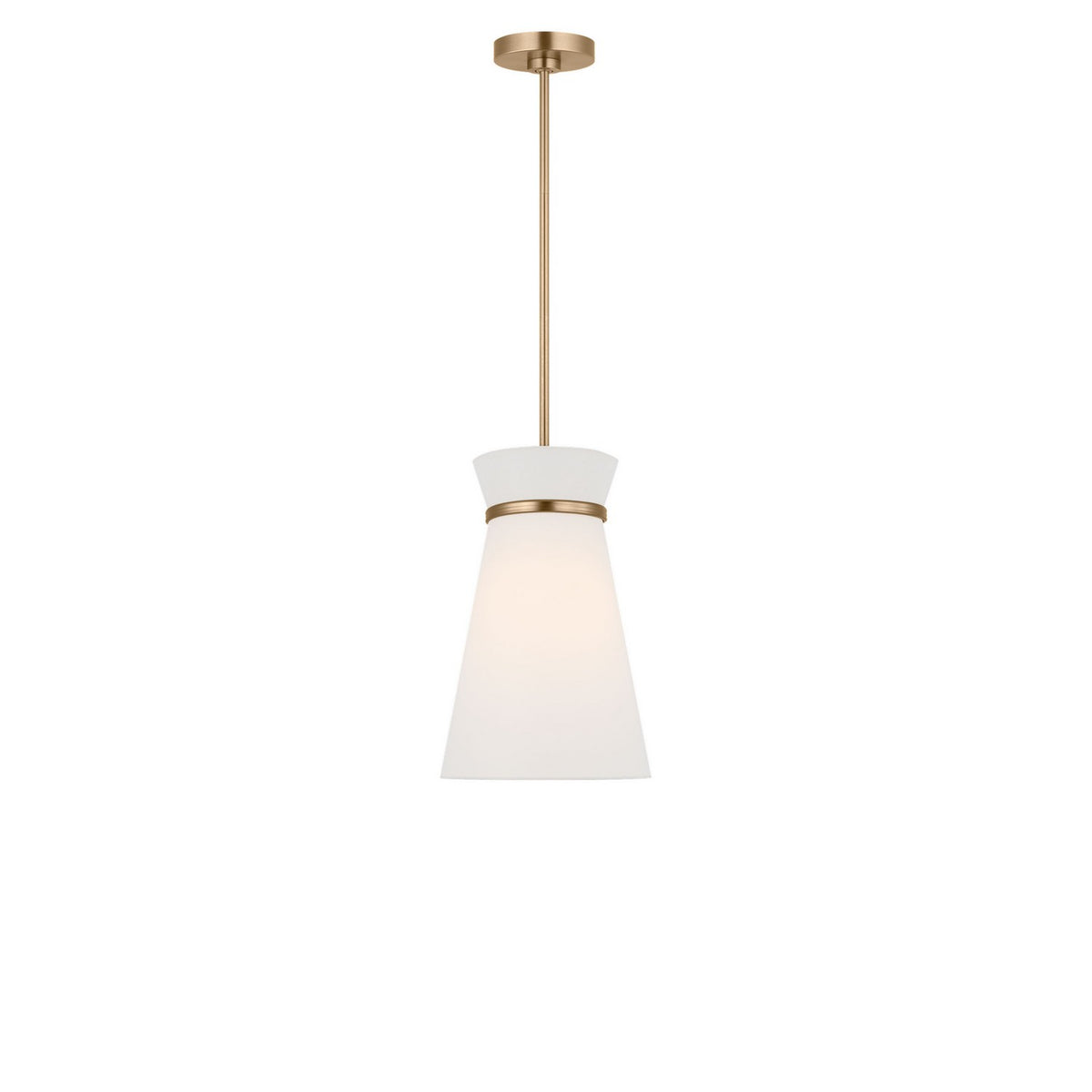 Fynn One Light Pendant in Satin Brass